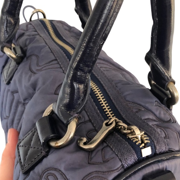 Y2K early 2k all over print Juicy Couture drawstring sporty shoulder bag purse - Picture 3 of 9